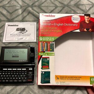 BES-2170 Franklin Speaking Spanish-English Dictionary w/ MW Advance Learner's Di